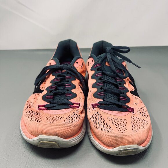 Nike Lunarglide 5 Shoes Womens Size 8.5 Peach Black Dynamic Support Running - Picture 2 of 9